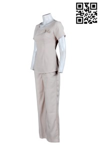 UN157 tailor made SPA uniform team company uniform SPA spa uniform company center working Hong Kong supplier 